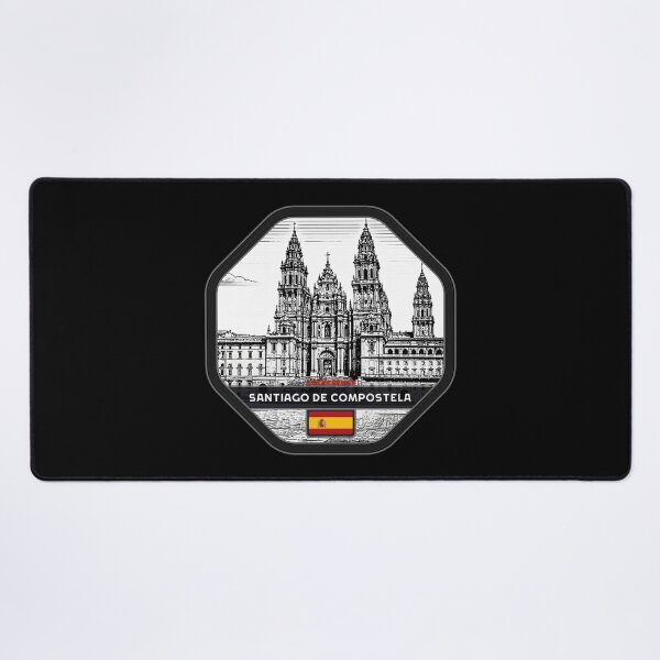 Item preview, Santiago de Compostela Spain Linocut Style  designed and sold by Thistle-TShop.