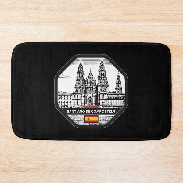 Item preview, Santiago de Compostela Spain Linocut Style  designed and sold by Thistle-TShop.