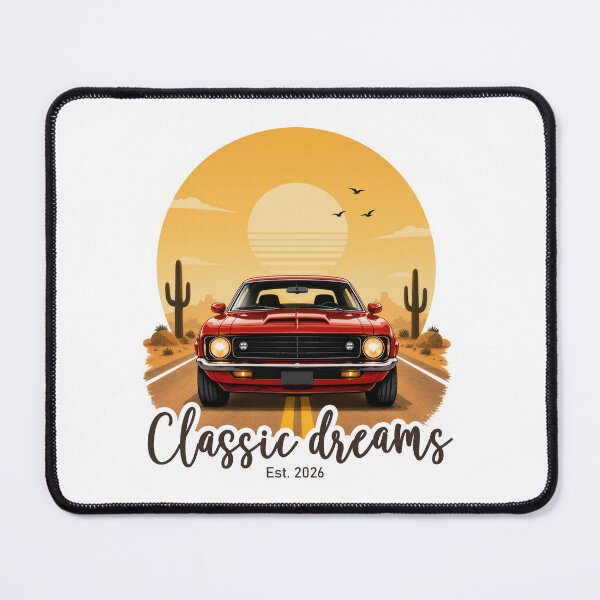 Item preview, Classic Dreams Vintage Muscle Car Desert Sunset designed and sold by teeperfect.