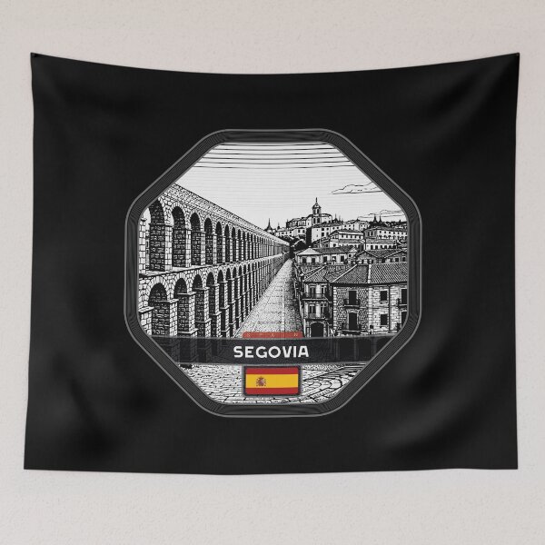 Item preview, Segovia Spain Linocut Style  designed and sold by Thistle-TShop.