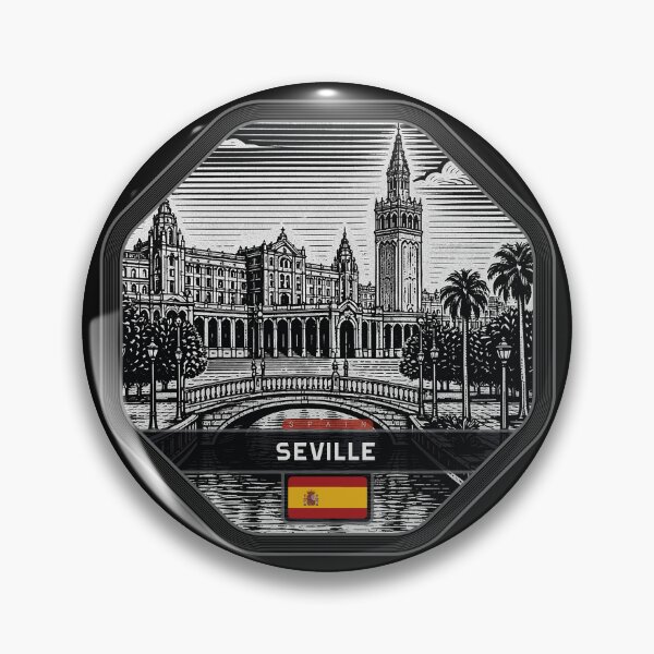 Item preview, Seville Spain Linocut Style  designed and sold by Thistle-TShop.