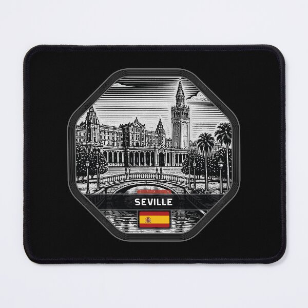Item preview, Seville Spain Linocut Style designed and sold by Thistle-TShop.