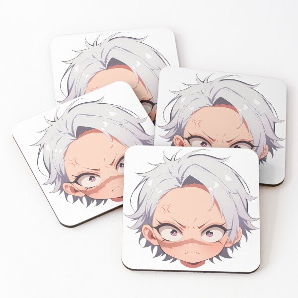 Item preview, Sanemi Shinazugawa Demon Slayer Chibi Angry White Hair designed and sold by 108Recordings.