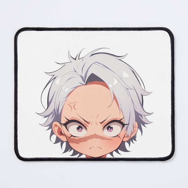 Item preview, Sanemi Shinazugawa Demon Slayer Chibi Angry White Hair designed and sold by 108Recordings.