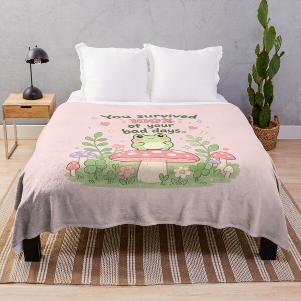 Item preview, You Survived One Hundred Percent of Your Bad Days Cute Positive Motivational Typography Design designed and sold by ArtsyGlaze.