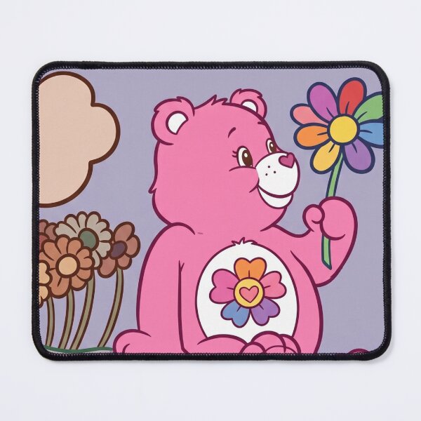 Item preview, Retro Pink Bears with a Magical Rainbow Flower designed and sold by dyrestald.