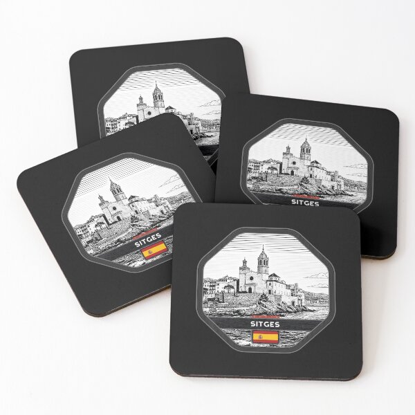 Item preview, Sitges Spain Linocut Style  designed and sold by Thistle-TShop.