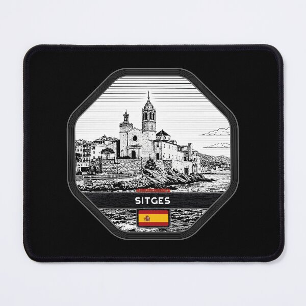 Item preview, Sitges Spain Linocut Style  designed and sold by Thistle-TShop.