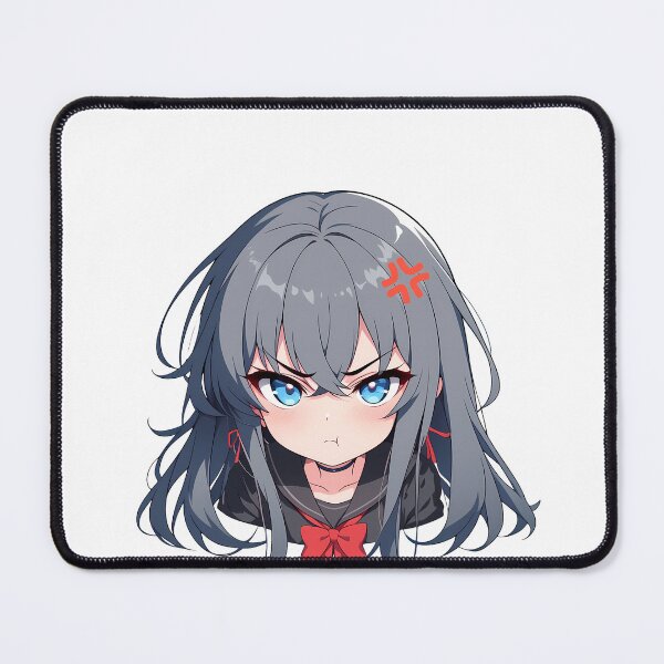 Item preview, Yukino Yukinoshita Oregairu Angry Chibi Blue Eyes Pout designed and sold by 108Recordings.