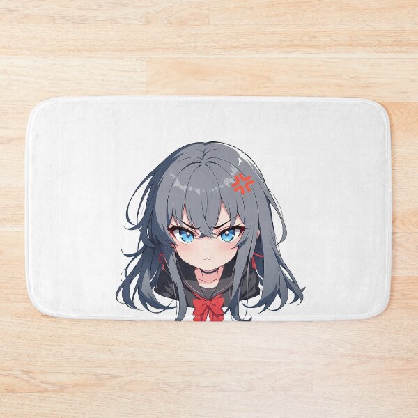 Item preview, Yukino Yukinoshita Oregairu Angry Chibi Blue Eyes Pout designed and sold by 108Recordings.