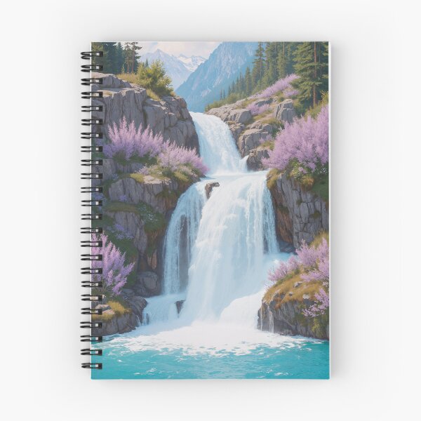Item preview, Spring Waterfall with Purple Flowers designed and sold by Art-spree.