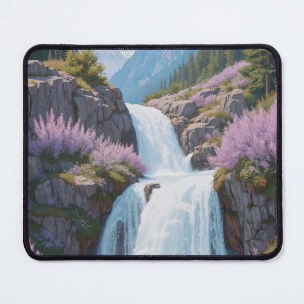 Item preview, Spring Waterfall with Purple Flowers designed and sold by Art-spree.