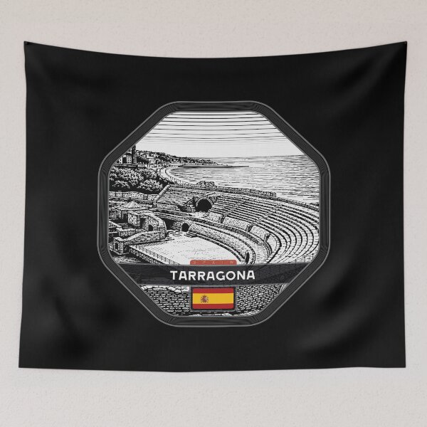 Item preview, Tarragona Spain Linocut Style  designed and sold by Thistle-TShop.