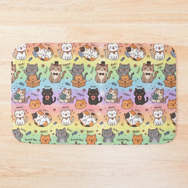 Item preview, Super Cute Kawaii Cats designed and sold by FunFitsFactory.