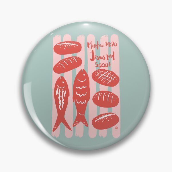 Item preview, Jesus Feeds 5000+ - 5 Loaves 2 Fish Biblical Illustration designed and sold by joyfultaylor.