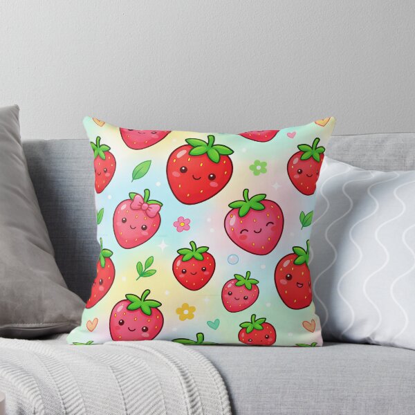 Item preview, Super Cute Kawaii Strawberries designed and sold by FunFitsFactory.