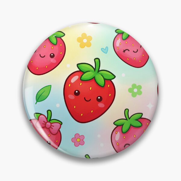 Item preview, Super Cute Kawaii Strawberries designed and sold by FunFitsFactory.