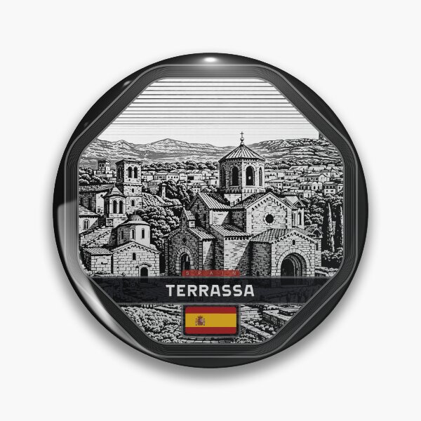 Item preview, Terrassa Spain Linocut Style  designed and sold by Thistle-TShop.