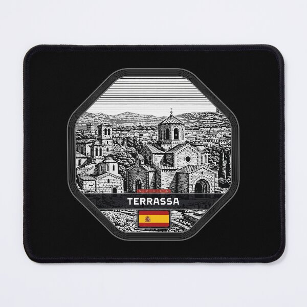 Item preview, Terrassa Spain Linocut Style designed and sold by Thistle-TShop.