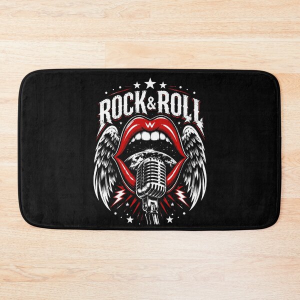 Item preview, Vintage Rock And Roll Lips Microphone Graphic Design designed and sold by DeimosArtIntl.