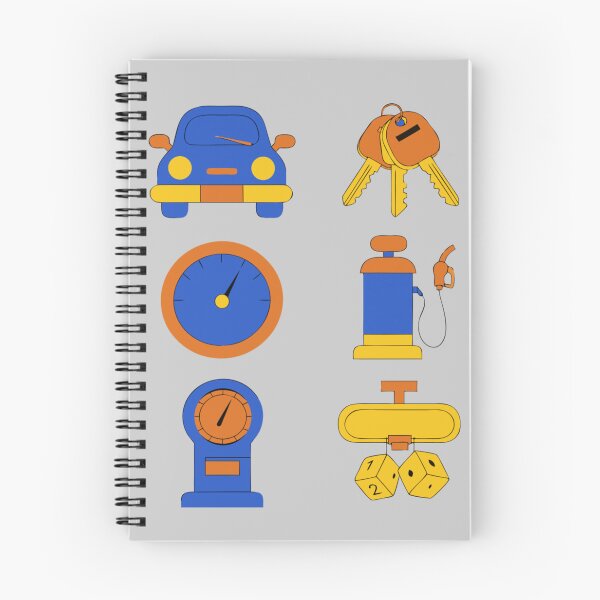 Item preview, Retro Car Culture Icon Set — Vintage Automotive Flat Design | Car Keys, Speedometer, Gas Pump & Dice Illustration Bundle designed and sold by Yasmine Mohammed.