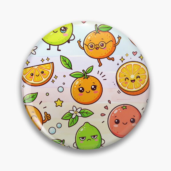 Item preview, Super Cute Kawaii Citrus Fruit designed and sold by FunFitsFactory.