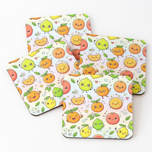 Item preview, Super Cute Kawaii Citrus Fruit designed and sold by FunFitsFactory.