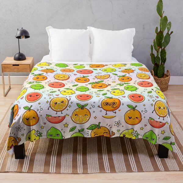Item preview, Super Cute Kawaii Citrus Fruit designed and sold by FunFitsFactory.