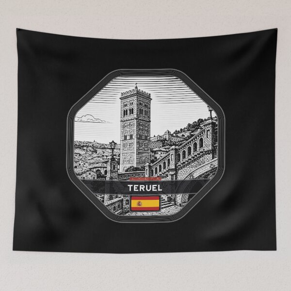 Item preview, Teruel Spain Linocut Style  designed and sold by Thistle-TShop.
