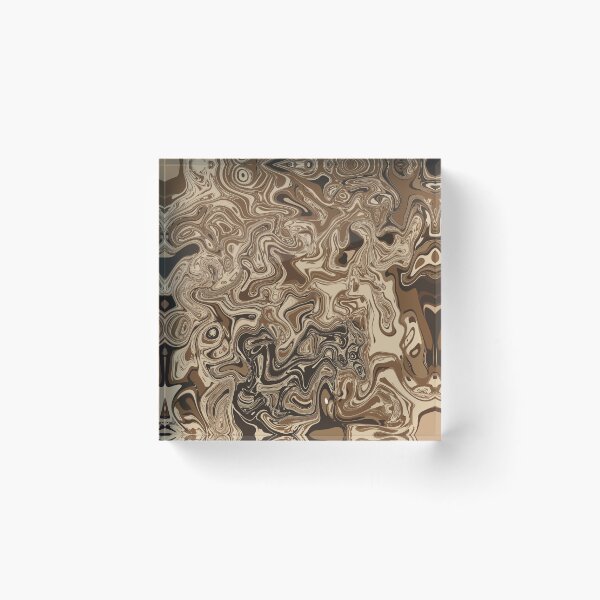 Item preview, Mocha Mirage Abstract Swirl Art – Earth Tone Fluid Design designed and sold by Zeddessay.