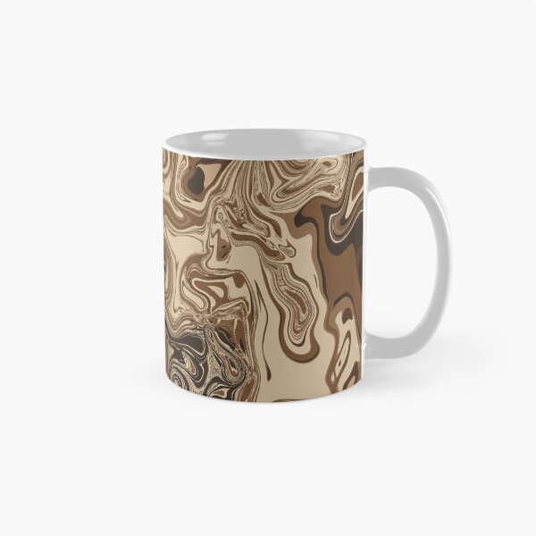 Item preview, Mocha Mirage Abstract Swirl Art – Earth Tone Fluid Design designed and sold by Zeddessay.
