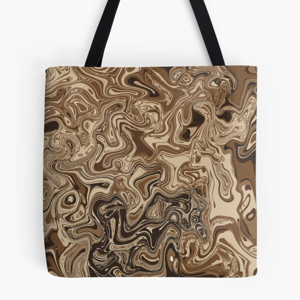 Item preview, Mocha Mirage Abstract Swirl Art – Earth Tone Fluid Design designed and sold by Zeddessay.