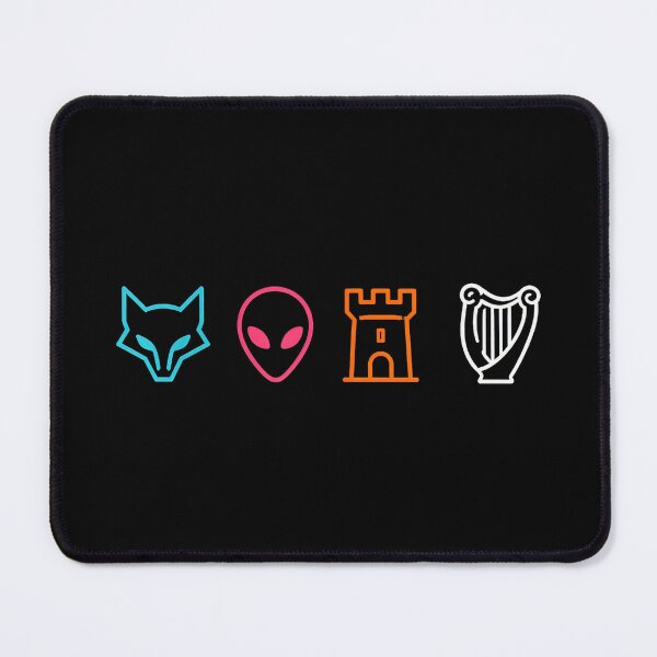 Item preview, Fox Alien Castle Harp Minimal Soccer Fan Icon Design designed and sold by MichaelAdamArt.
