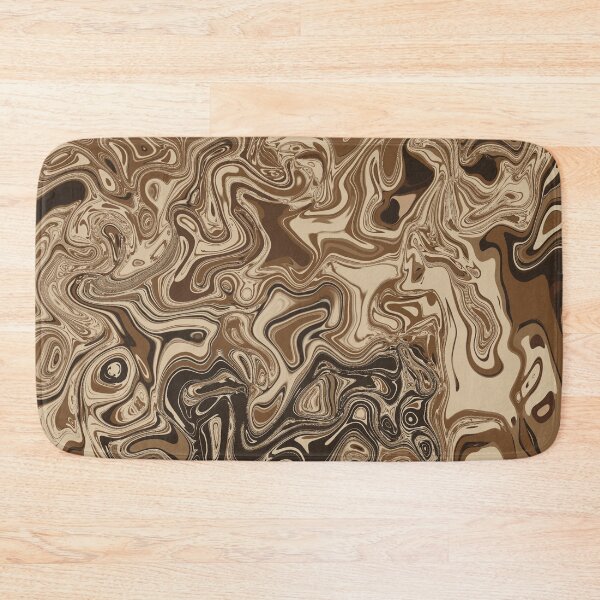 Item preview, Mocha Mirage Abstract Swirl Art – Earth Tone Fluid Design designed and sold by Zeddessay.