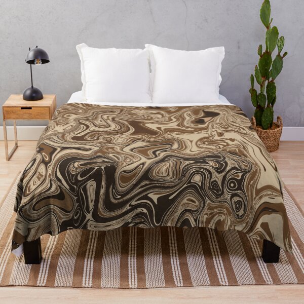 Item preview, Mocha Mirage Abstract Swirl Art – Earth Tone Fluid Design designed and sold by Zeddessay.