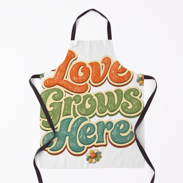 Item preview, Love Grows Here Retro Daisy Flower Power Design designed and sold by littlepiig.