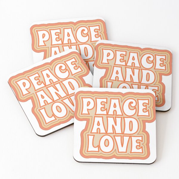 Item preview, Peace And Love Retro Hippie Quote Design designed and sold by A Little Unhinged.