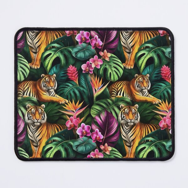 Item preview, Tiger Jungle Dreams Seamless Surface Pattern designed and sold by taiche.