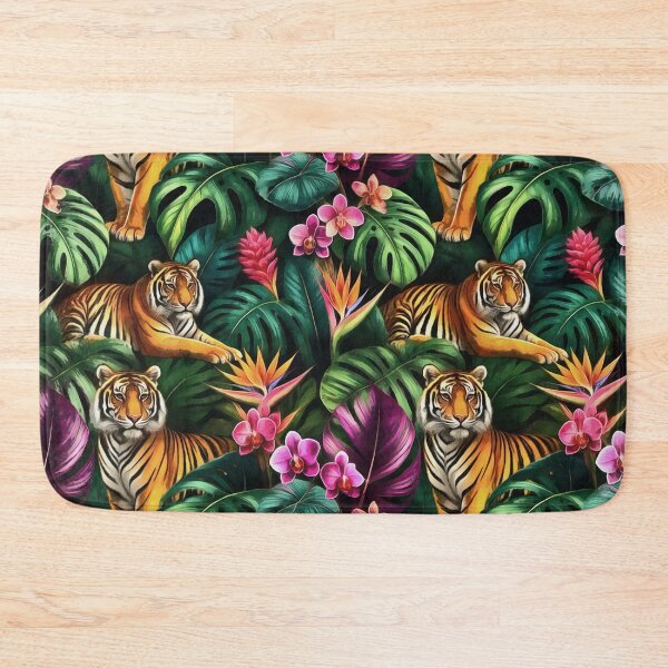 Item preview, Tiger Jungle Dreams Seamless Surface Pattern designed and sold by taiche.