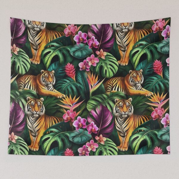 Item preview, Tiger Jungle Dreams Seamless Surface Pattern designed and sold by taiche.