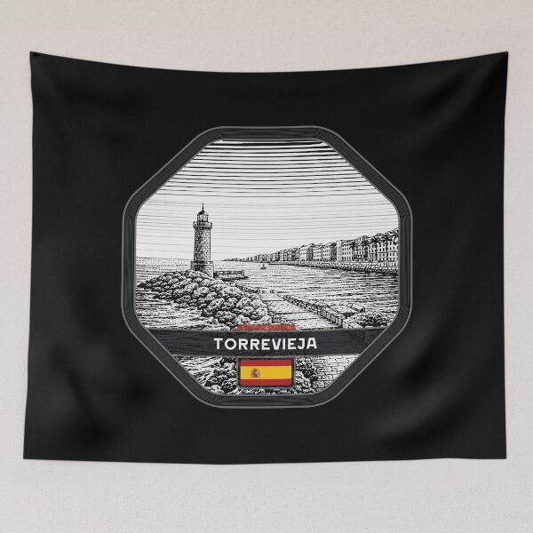 Item preview, Torrevieja Spain Linocut Style  designed and sold by Thistle-TShop.