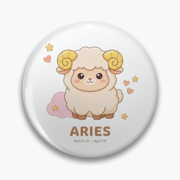 Item preview, Cute Aries Zodiac Ram Design | Aries Birthday Astrology Gift designed and sold by Cool-cat-art.