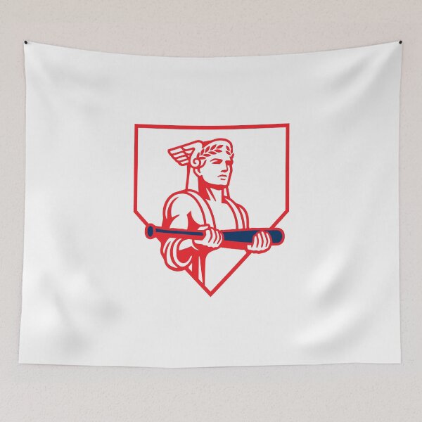 Item preview, Home Plate Winged Sentinel – Scarlet & Navy Edition designed and sold by TheRoCo Design Company.