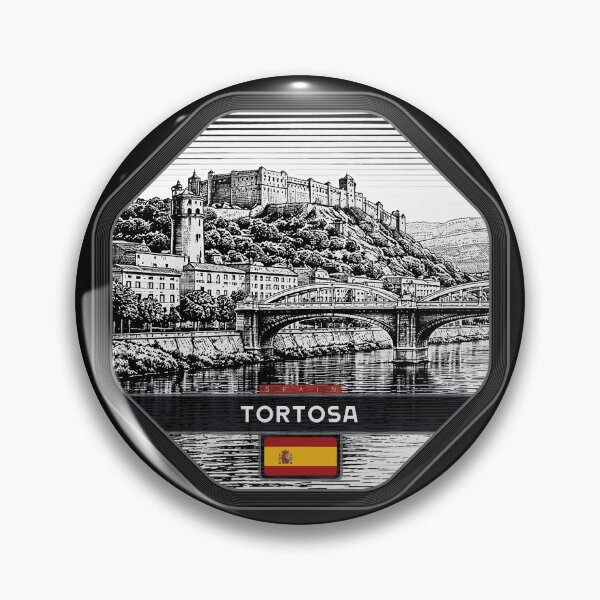 Item preview, Tortosa Spain Linocut Style  designed and sold by Thistle-TShop.