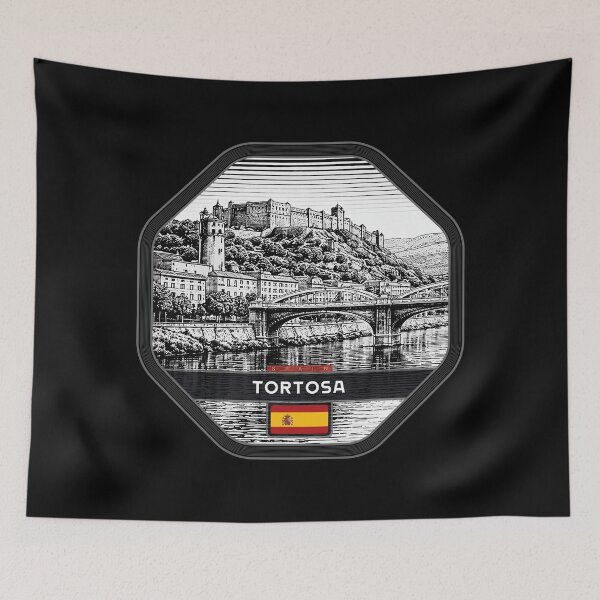 Item preview, Tortosa Spain Linocut Style  designed and sold by Thistle-TShop.