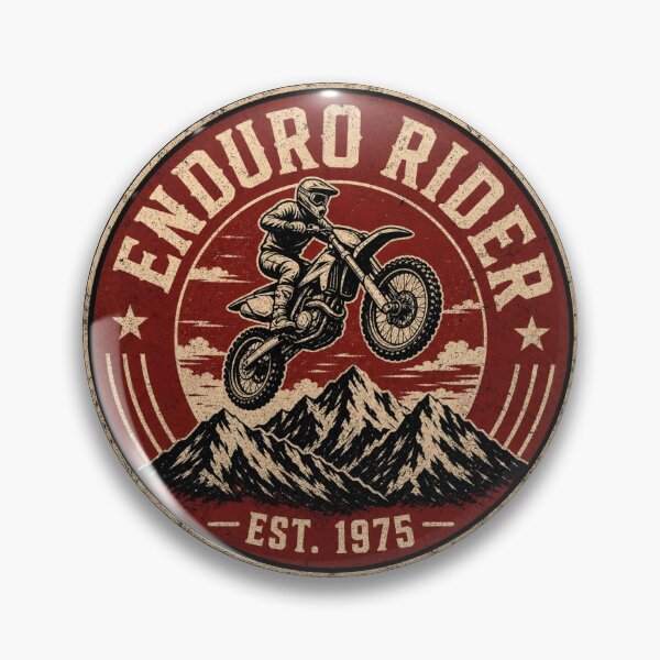 Item preview, Vintage Enduro Rider Retro Motorcycle Art designed and sold by IvoryArtDesign.
