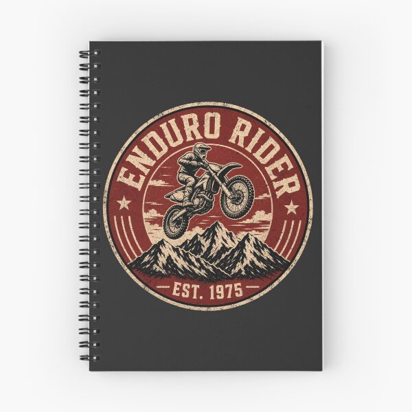 Item preview, Vintage Enduro Rider Retro Motorcycle Art designed and sold by IvoryArtDesign.