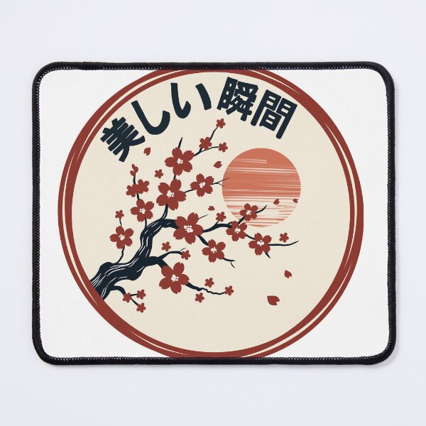 Item preview, Sakura Branch and Red Sun Retro Stamp Emblem Design designed and sold by Senana-Banana.