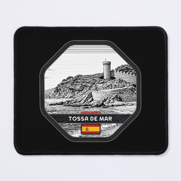 Item preview, Tossa de Mar Spain Linocut Style  designed and sold by Thistle-TShop.