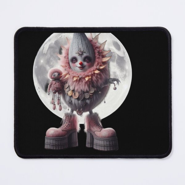Item preview, Creepy Cute Fluffy Clown Creature with Full Moon designed and sold by LujziWorld.